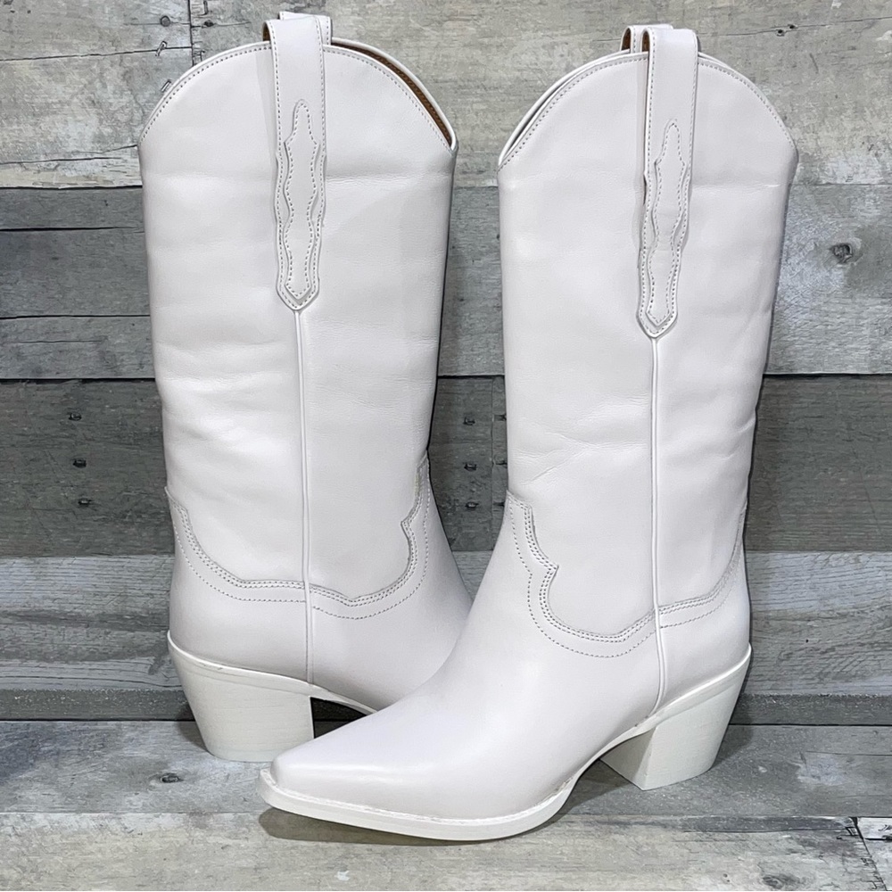 Jeffrey Campbell Floured Western Women’s Boot - White - Size - 7 .US